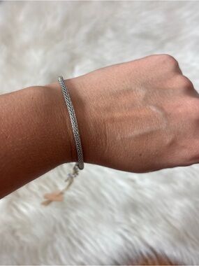 NWOT Silver Tone Popcorn Chain Bracelet